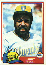 1981 Topps Baseball Cards      215     Larry Hisle
